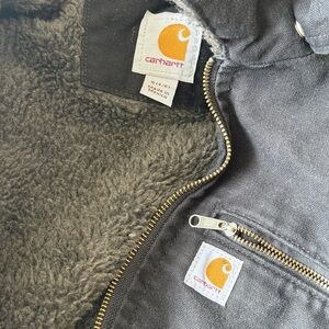 Carhartt Charcoal Sherpa-Lined Coat